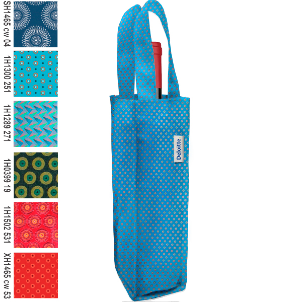 Shweshwe Wine Bag Single