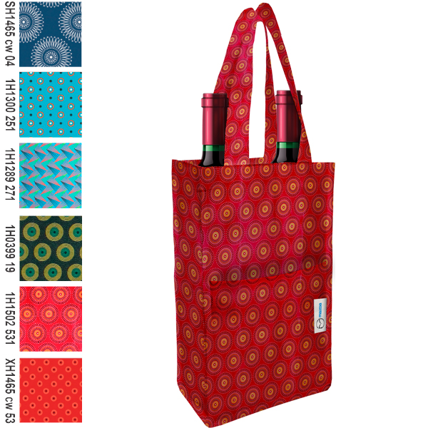 Shweshwe Double Wine Holder