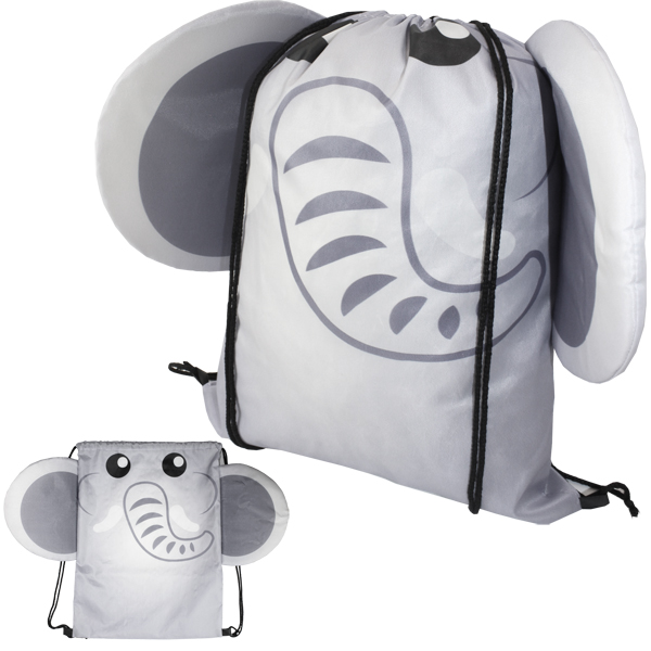Elephant Drawstring Bag with sublimation print