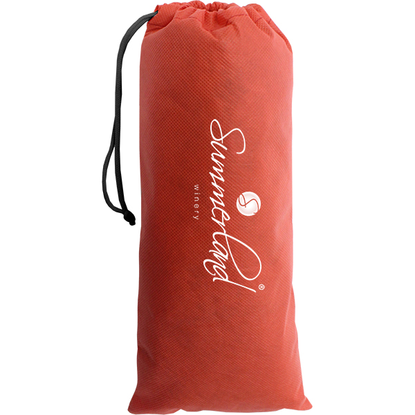 Wine Drawcord Bag with 1 Col print