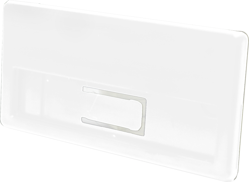 White Reusable Badge with 1 col with Magnet