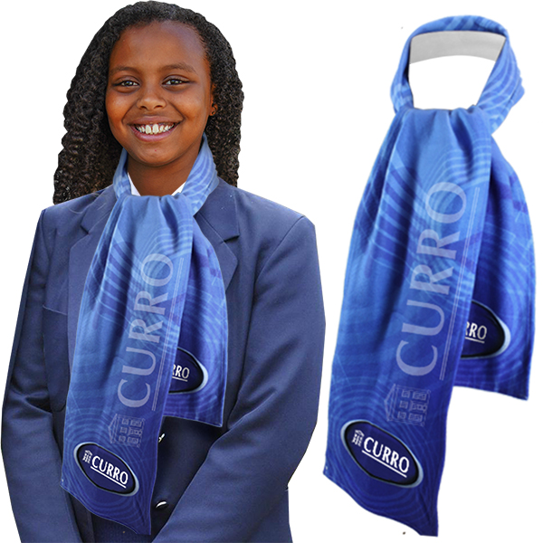 Kids Fleece Scarf with Full Col Edge to Edge Print