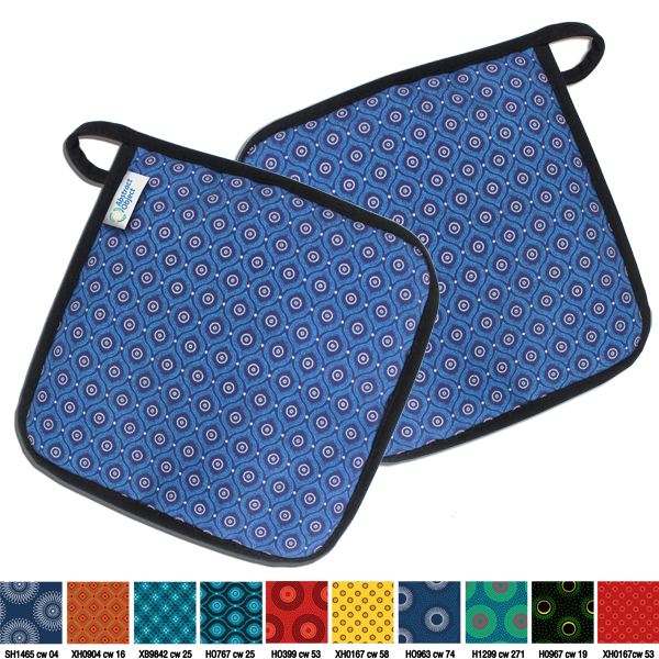 Shweshwe Pot Holder with full colour Tag