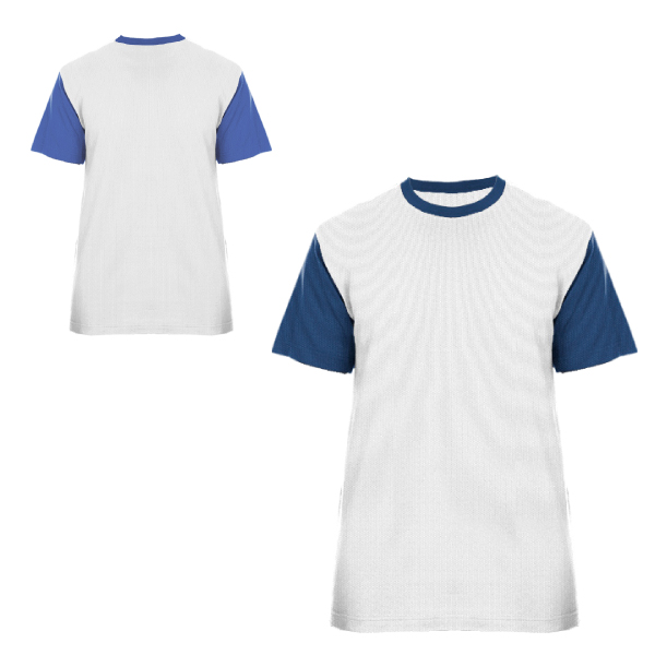 Mens Birch Birdseye Crew-Neck+1 Col Print