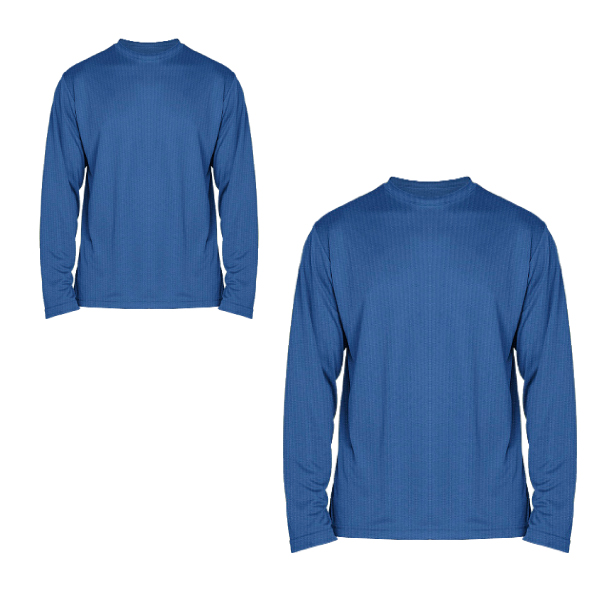 Mens Yara L-Sleeve Birdseye Crew-Neck+1 Col