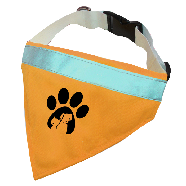 High Vis Dog Bandana with Collar 1 Col print M