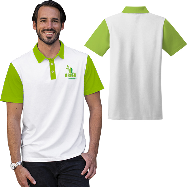 Mens Luna Golf Shirt with 1 col print
