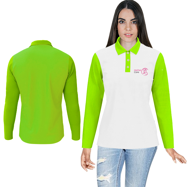 Ladies Ari Golf Shirt with 1 col 1 col print