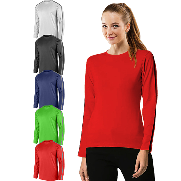 Ladies Sicily L/Sleeve Interlock Crewneck+Tape