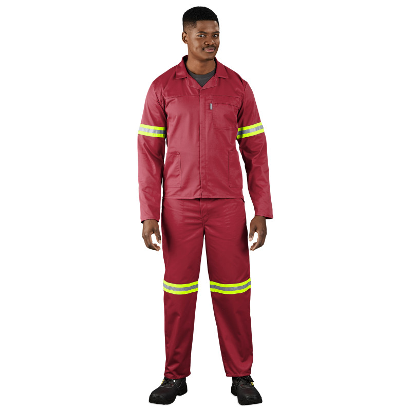 Trade Polycotton Conti Suit - Reflective Arms & Legs - Yellow Tape