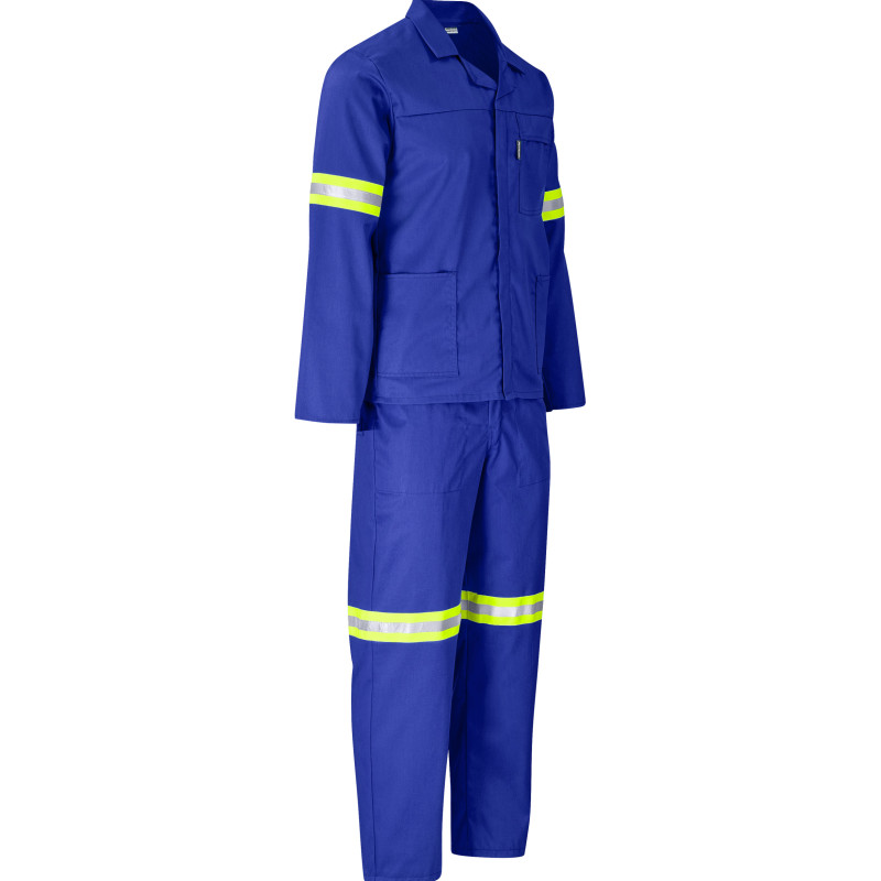Trade Polycotton Conti Suit - Reflective Arms & Legs - Yellow Tape