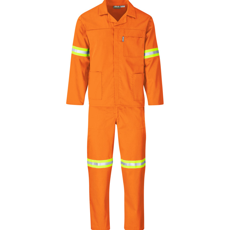 Trade Polycotton Conti Suit - Reflective Arms & Legs - Yellow Tape