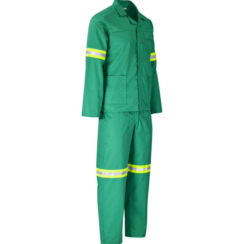 Trade Polycotton Conti Suit - Reflective Arms & Legs - Yellow Tape