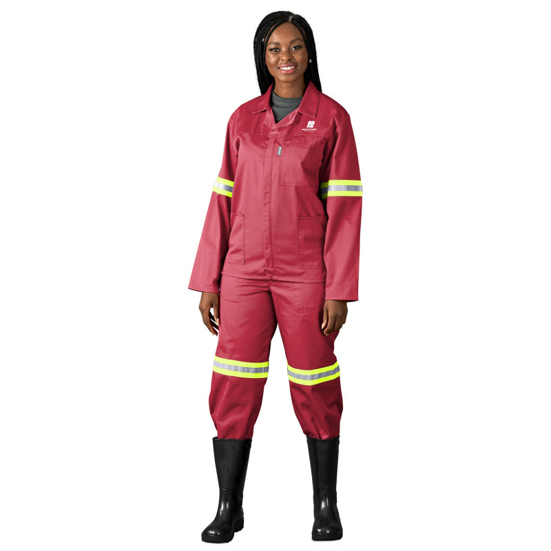 Trade Polycotton Conti Suit - Reflective Arms & Legs - Yellow Tape