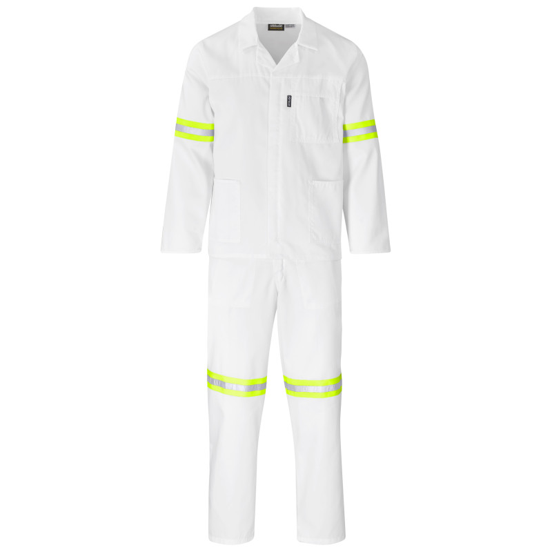 Trade Polycotton Conti Suit - Reflective Arms & Legs - Yellow Tape