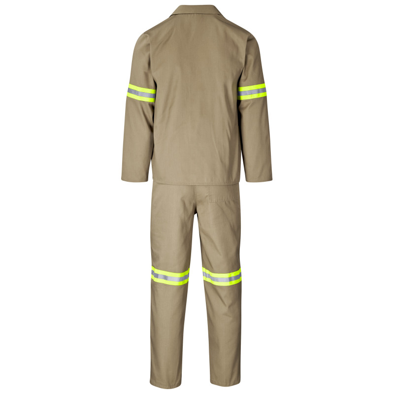 Trade Polycotton Conti Suit - Reflective Arms & Legs - Yellow Tape