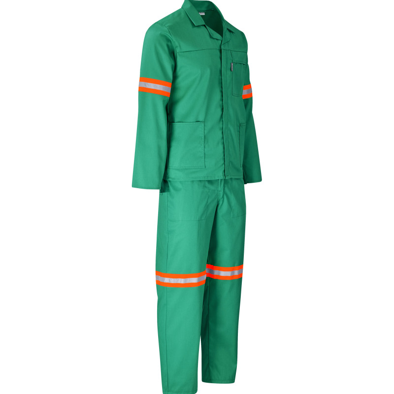 Trade Polycotton Conti Suit - Reflective Arms & Legs - Orange Tape