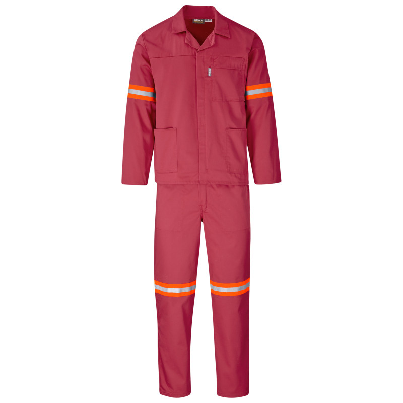 Trade Polycotton Conti Suit - Reflective Arms & Legs - Orange Tape