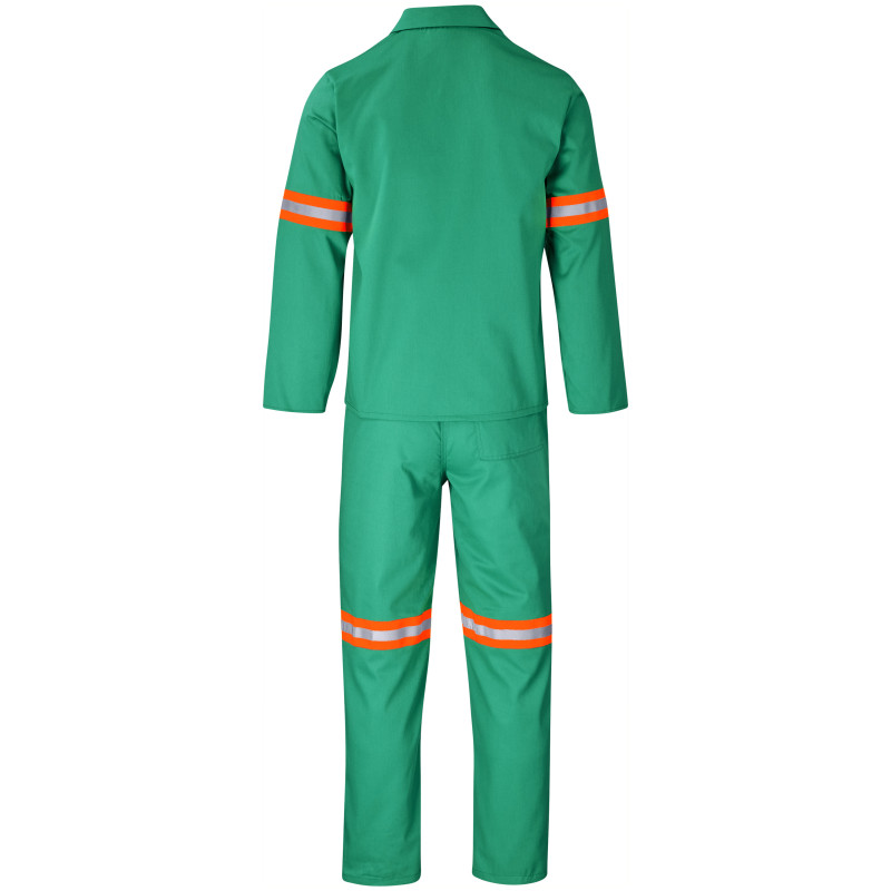 Trade Polycotton Conti Suit - Reflective Arms & Legs - Orange Tape