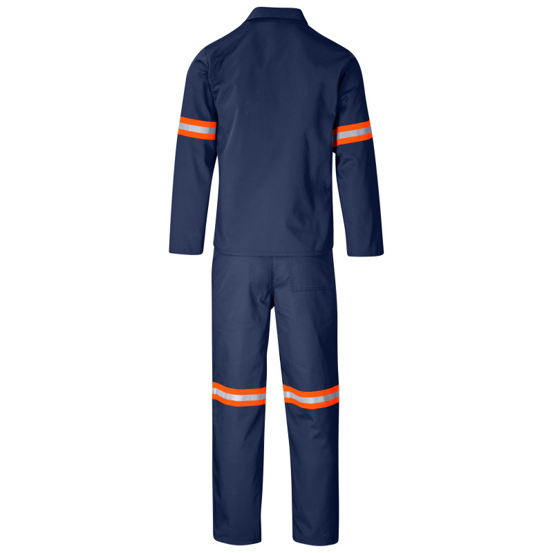 Trade Polycotton Conti Suit - Reflective Arms & Legs - Orange Tape