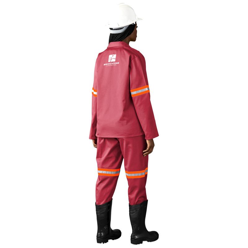 Trade Polycotton Conti Suit - Reflective Arms & Legs - Orange Tape