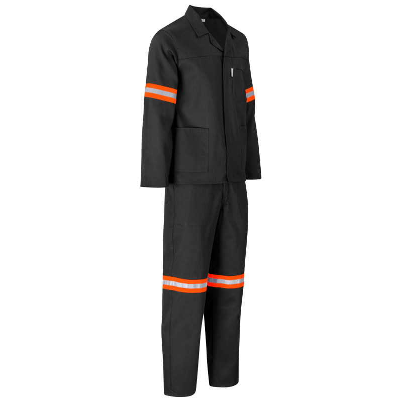 Trade Polycotton Conti Suit - Reflective Arms & Legs - Orange Tape