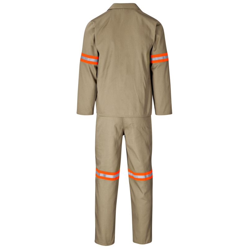 Trade Polycotton Conti Suit - Reflective Arms & Legs - Orange Tape