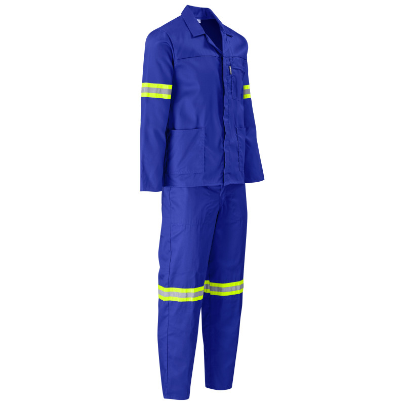 Trade Polycotton Conti Suit - Reflective Arms & Legs - Yellow Taped