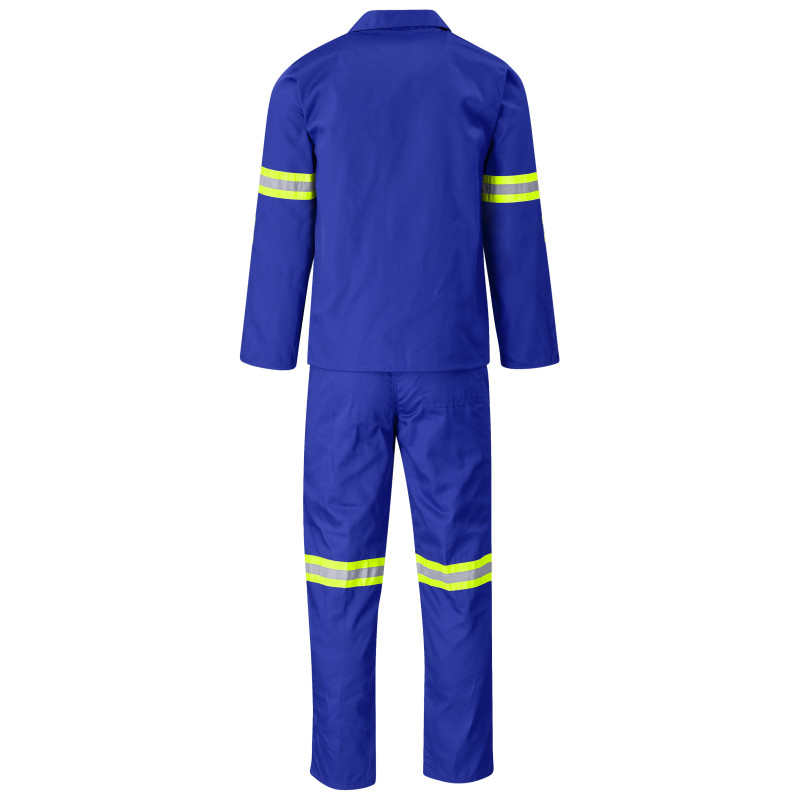 Trade Polycotton Conti Suit - Reflective Arms & Legs - Yellow Taped