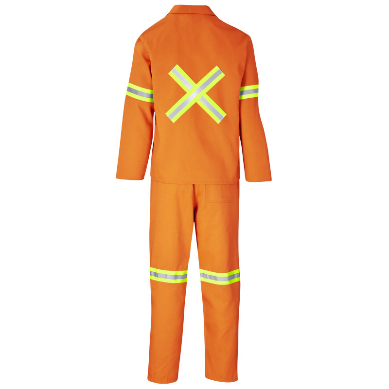 Trade Polycotton Conti Suit - Reflective Arms, Legs & Back - Yellow Tape