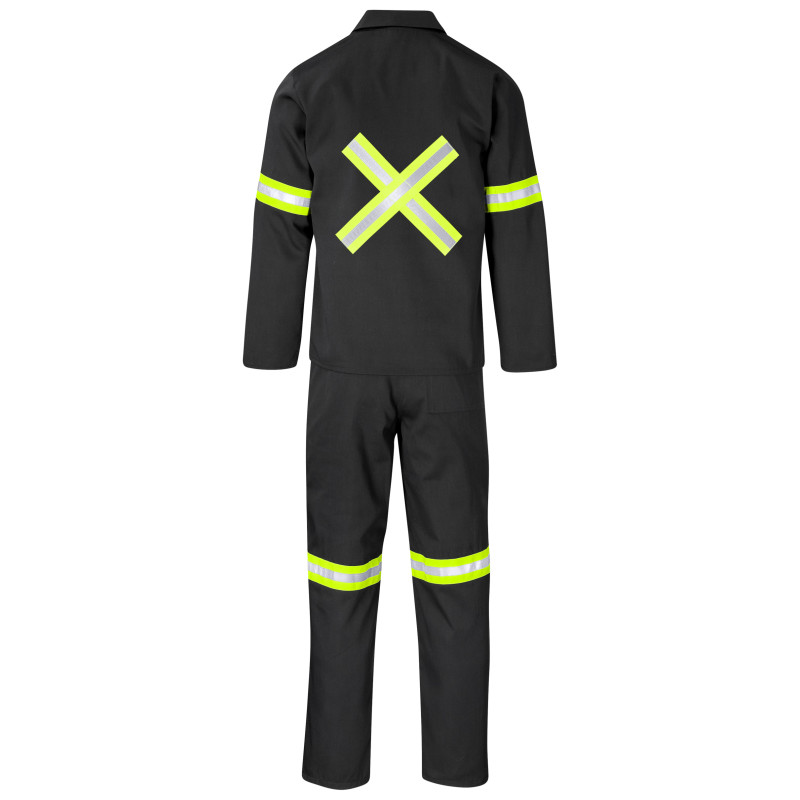 Trade Polycotton Conti Suit - Reflective Arms, Legs & Back - Yellow Tape
