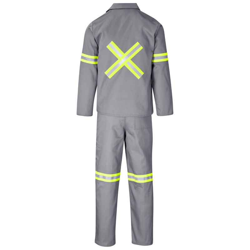 Trade Polycotton Conti Suit - Reflective Arms, Legs & Back - Yellow Tape