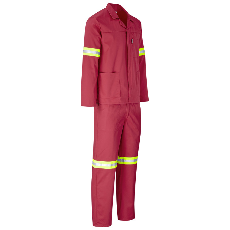Trade Polycotton Conti Suit - Reflective Arms, Legs & Back - Yellow Tape