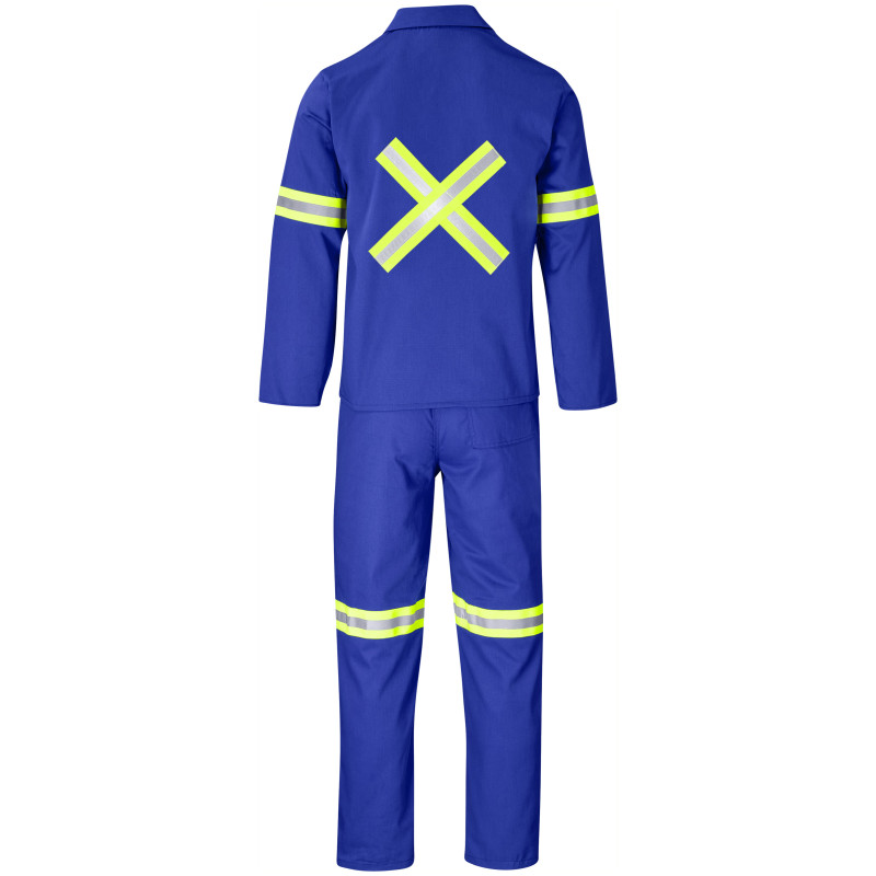 Trade Polycotton Conti Suit - Reflective Arms, Legs & Back - Yellow Tape