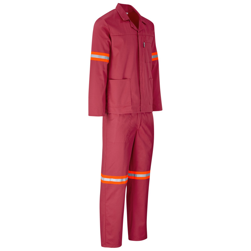 Trade Polycotton Conti - Suit Reflective Arms, Legs & Back - Orange Tape