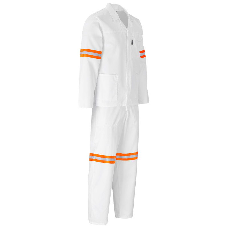 Trade Polycotton Conti - Suit Reflective Arms, Legs & Back - Orange Tape