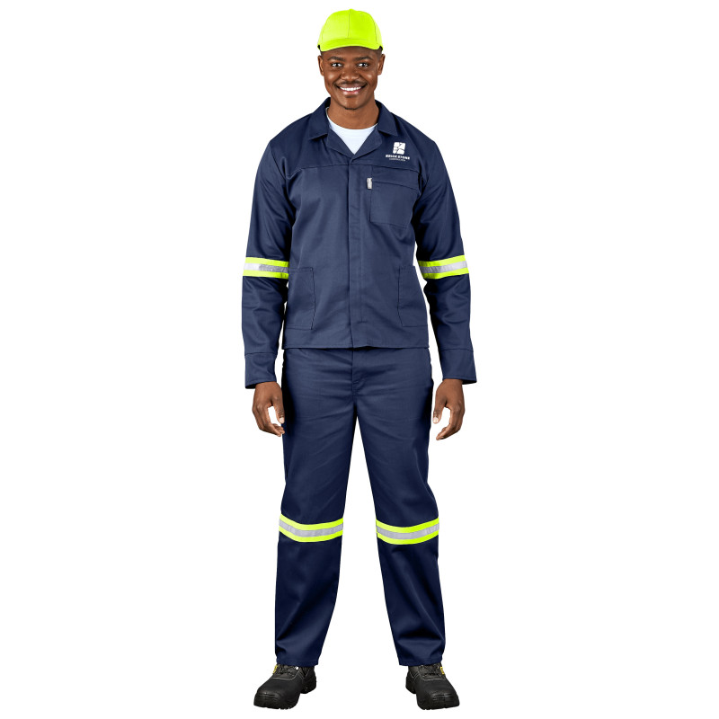 Site Premium Polycotton Jacket - Reflective Arms - Yellow Tape