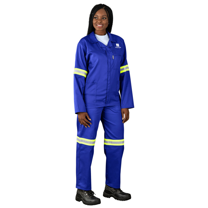 Site Premium Polycotton Jacket - Reflective Arms - Yellow Tape