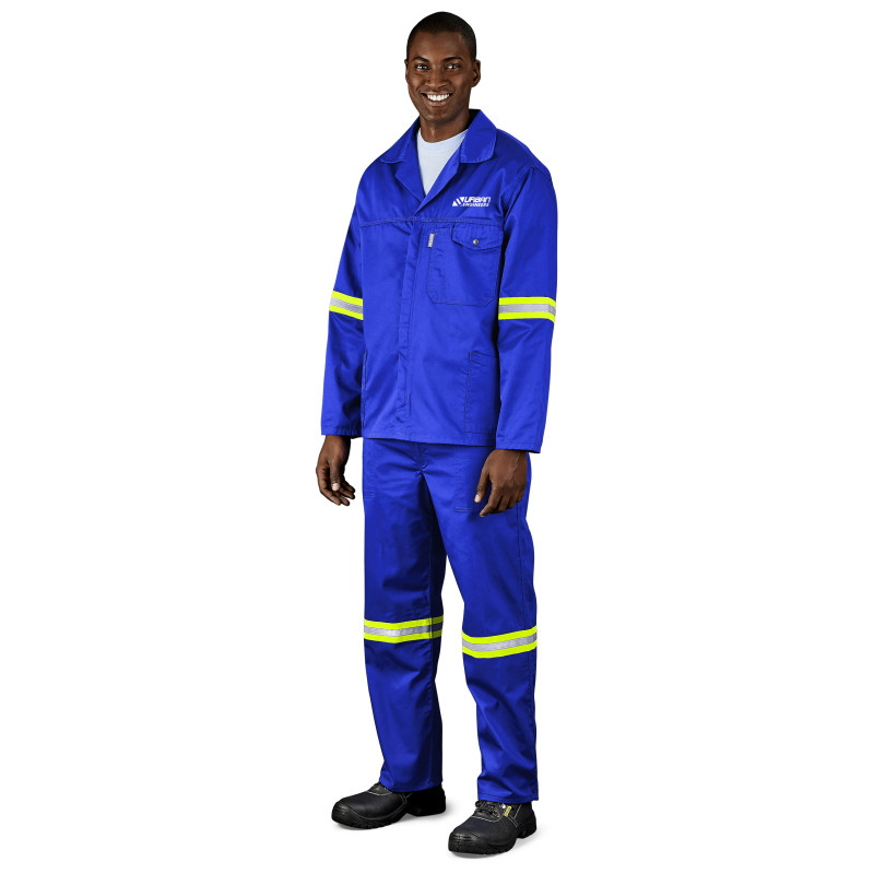 Site Premium Polycotton Jacket - Reflective Arms - Yellow Tape