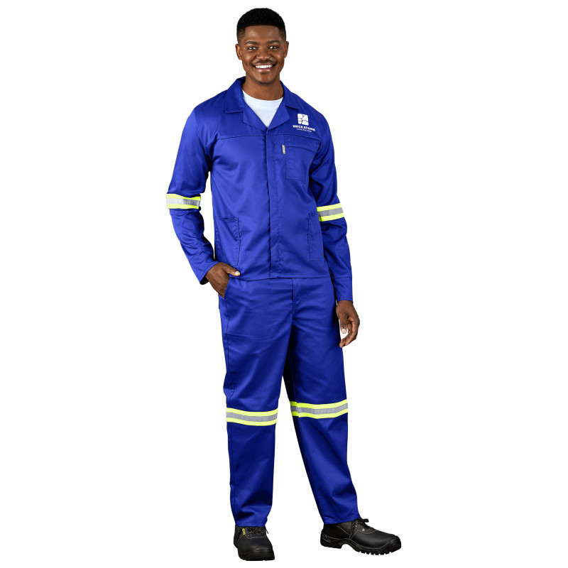 Site Premium Polycotton Jacket - Reflective Arms - Yellow Tape