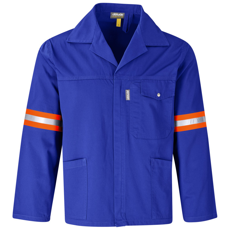 Site Premium Polycotton Jacket - Reflective Arms - Orange Tape