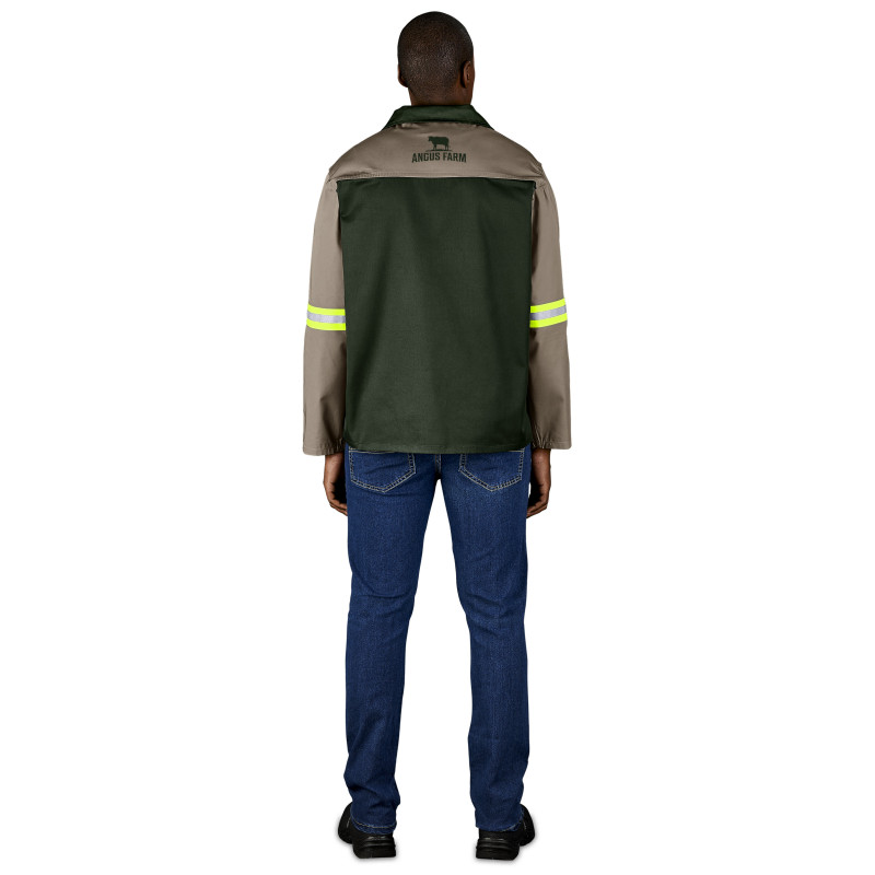 Site Premium Two-Tone Polycotton Jacket - Reflective Arms - Yellow Tape