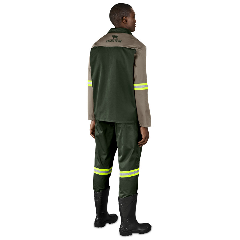 Site Premium Two-Tone Polycotton Jacket - Reflective Arms - Yellow Tape