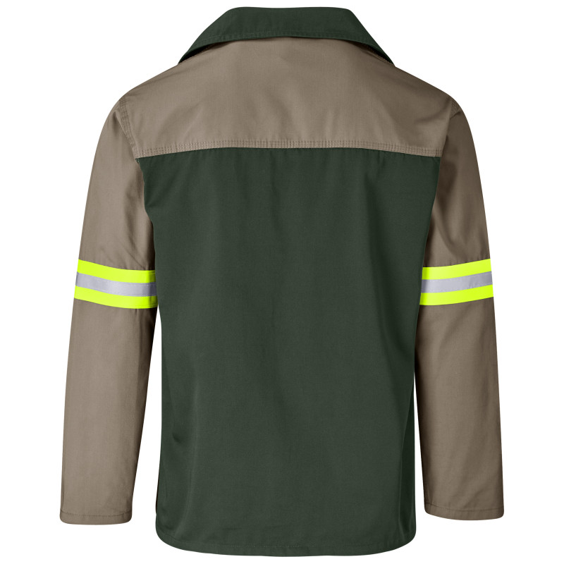 Site Premium Two-Tone Polycotton Jacket - Reflective Arms - Yellow Tape