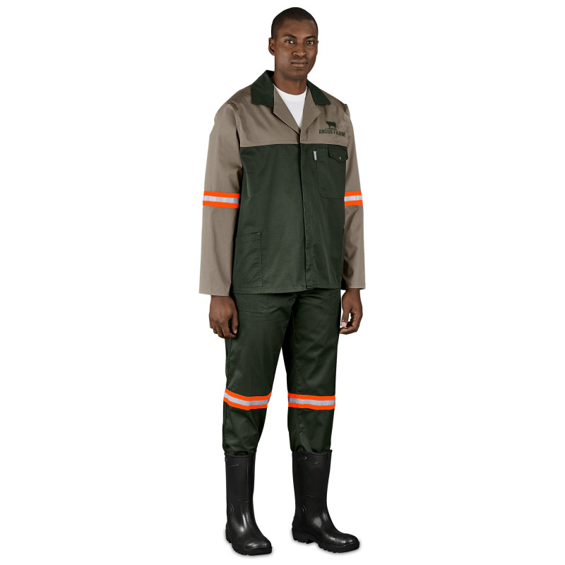 Site Premium Two-Tone Polycotton Jacket - Reflective Arms - Orange Tape