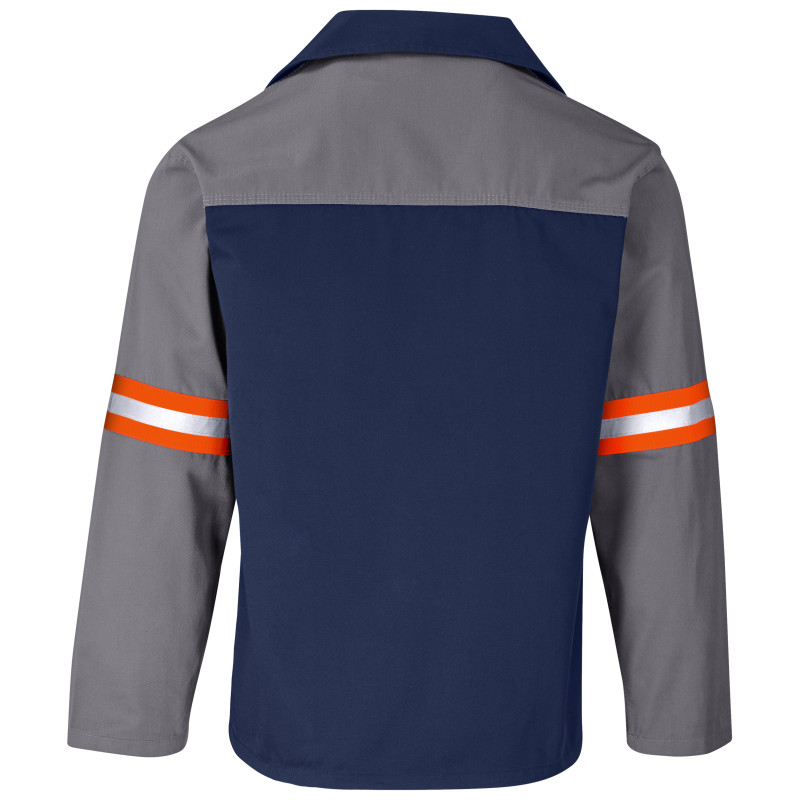 Site Premium Two-Tone Polycotton Jacket - Reflective Arms - Orange Tape