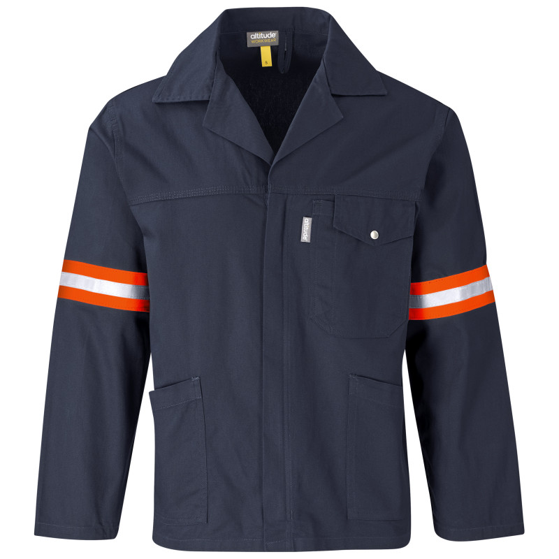 Artisan Premium 100% Cotton Jacket - Reflective Arms - Orange Tape
