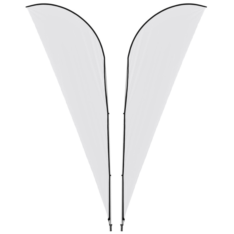 Legend 4M Sublimated Sharkfin Double-Sided Flying Banner - 1 complete unit