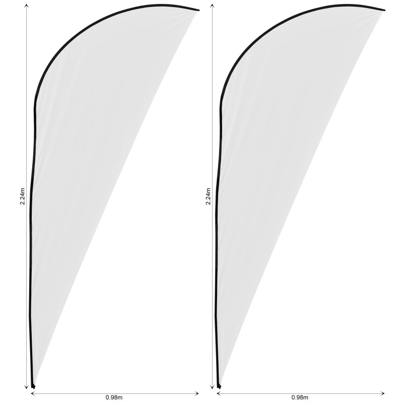 Legend 2m Sublimated Sharkfin Flying Banner Skin - Set Of 2 (Excludes Hardware)