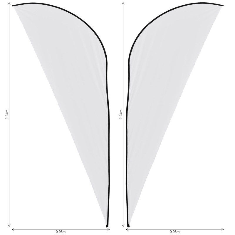 Legend 2m Sublimated Sharkfin Double-Sided Flying Banner Skin (Excludes Hardware)